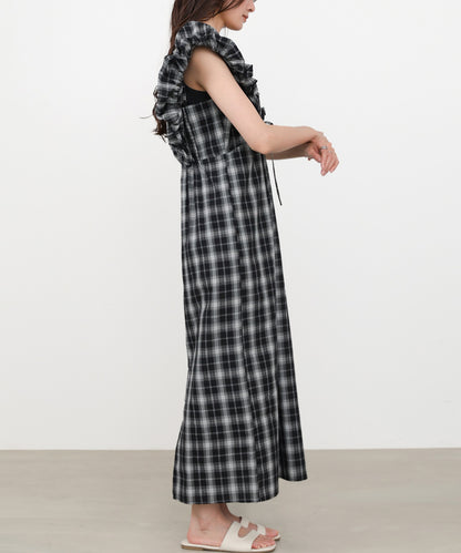 2WAYバルーンチェックワンピース