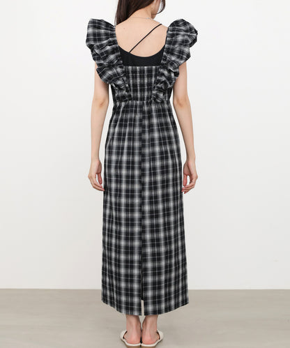 2WAYバルーンチェックワンピース