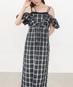 2WAYバルーンチェックワンピース