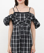 2WAYバルーンチェックワンピース