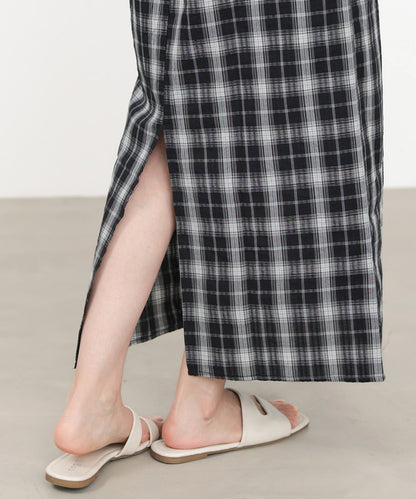 2WAYバルーンチェックワンピース