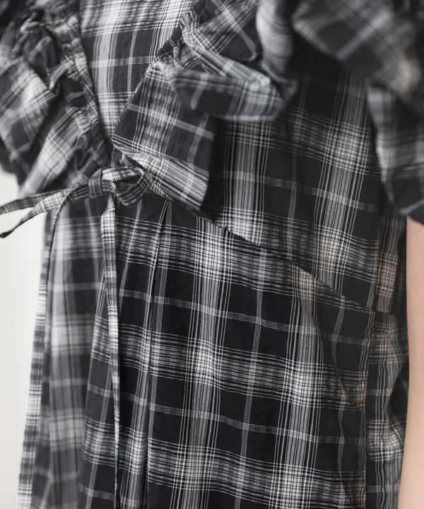 2WAYバルーンチェックワンピース