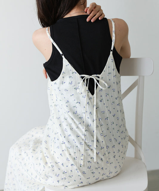 リトルフラワーレースキャミソールワンピース