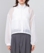 スタンド襟シアーブルゾン