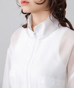 スタンド襟シアーブルゾン