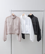 スタンド襟シアーブルゾン