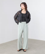 スタンド襟シアーブルゾン