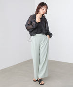 スタンド襟シアーブルゾン