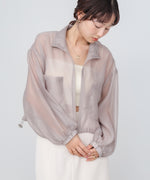 スタンド襟シアーブルゾン