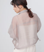 スタンド襟シアーブルゾン