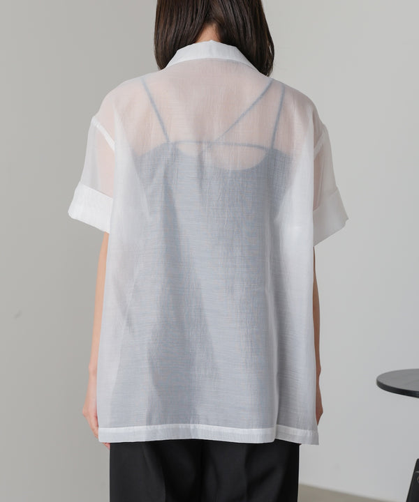 シアー半袖テーラードジャケット