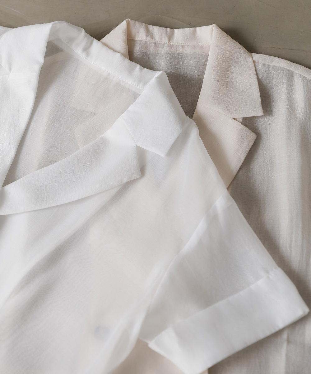 シアー半袖テーラードジャケット