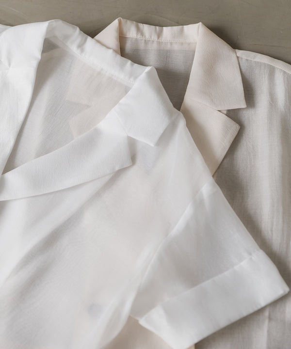 シアー半袖テーラードジャケット