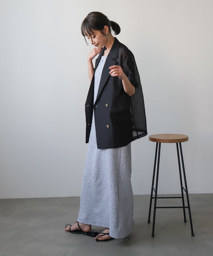 シアー半袖テーラードジャケット