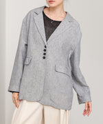 リネンライクジャケット（ベルト付き）