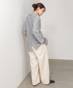 リネンライクジャケット（ベルト付き）