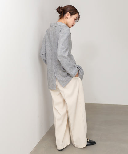 リネンライクジャケット（ベルト付き）