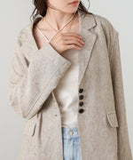 リネンライクジャケット（ベルト付き）