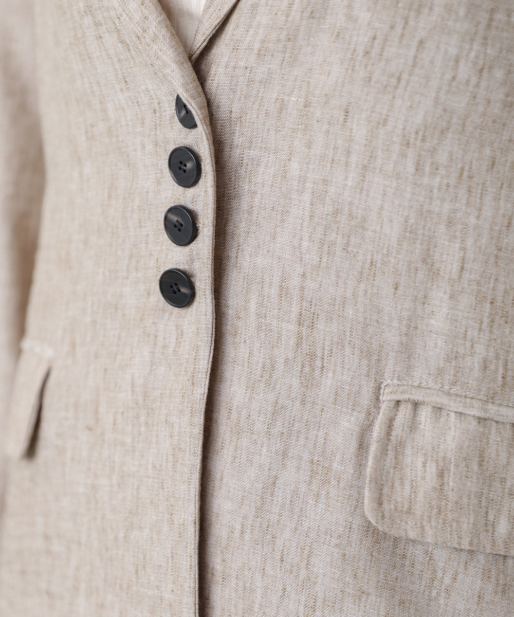 リネンライクジャケット（ベルト付き）