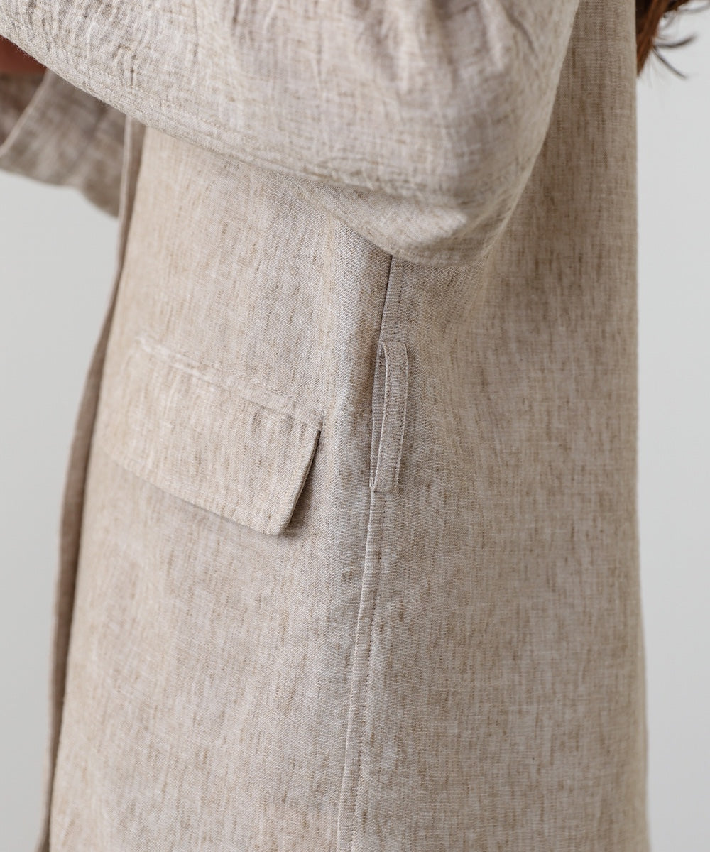 リネンライクジャケット（ベルト付き）