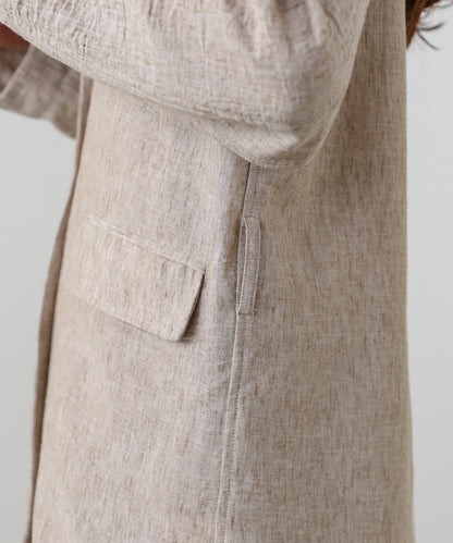 リネンライクジャケット（ベルト付き）