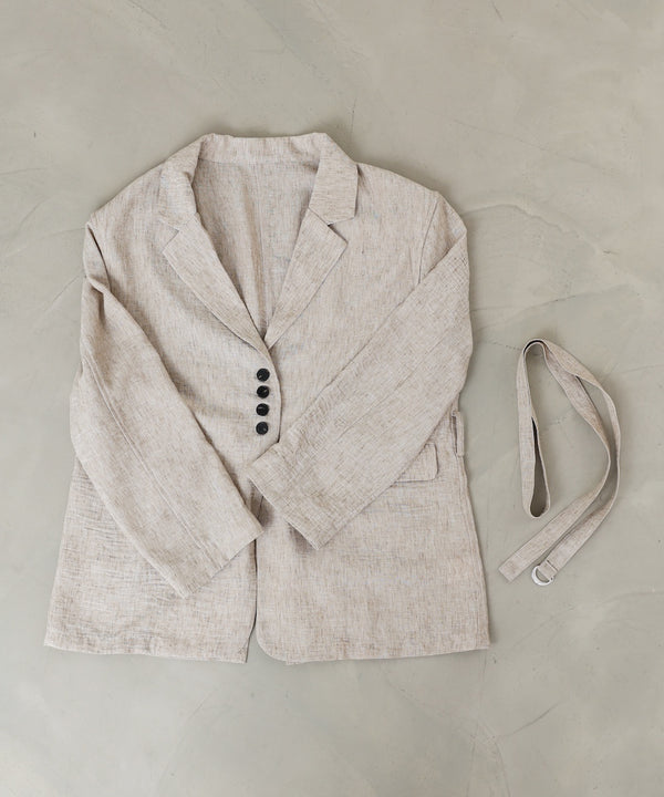 リネンライクジャケット（ベルト付き）