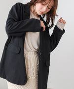 リネンライクジャケット（ベルト付き）