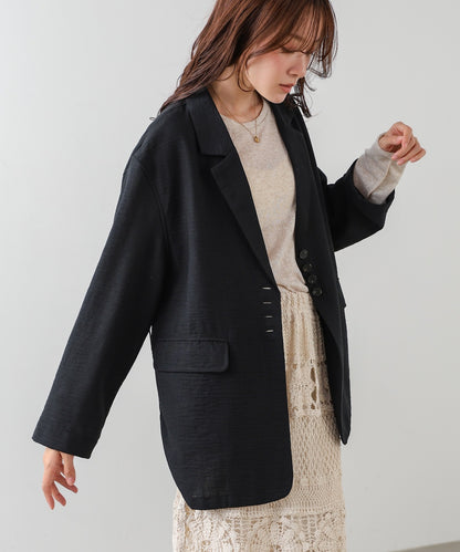 リネンライクジャケット（ベルト付き）