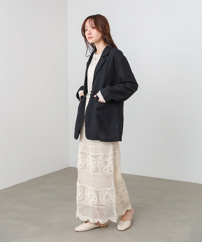 リネンライクジャケット（ベルト付き）