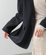 リネンライクジャケット（ベルト付き）