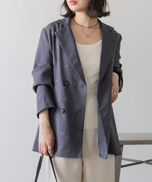 ◆発売前◆【セットアップ対応】刺繍シャツジャケット