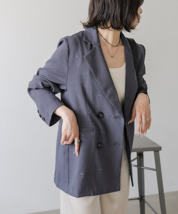 ◆発売前◆【セットアップ対応】刺繍シャツジャケット