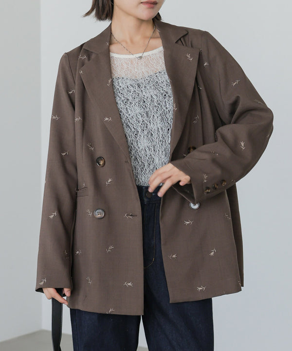 ◆発売前◆【セットアップ対応】刺繍シャツジャケット