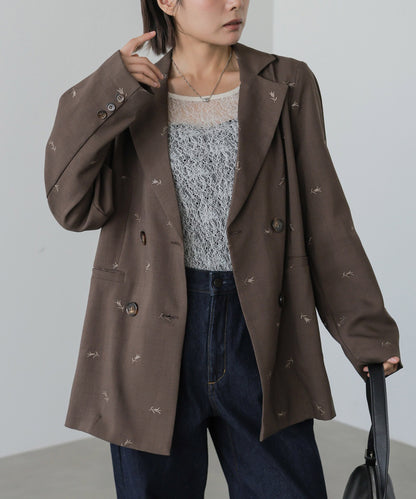 ◆発売前◆【セットアップ対応】刺繍シャツジャケット