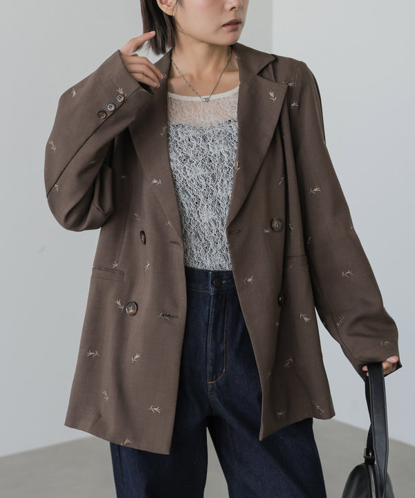 ◆発売前◆【セットアップ対応】刺繍シャツジャケット