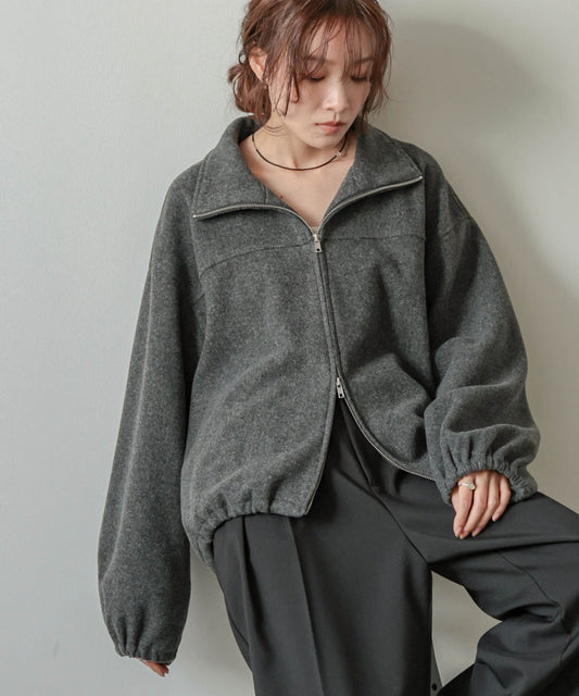 Ｗジップフリースブルゾン