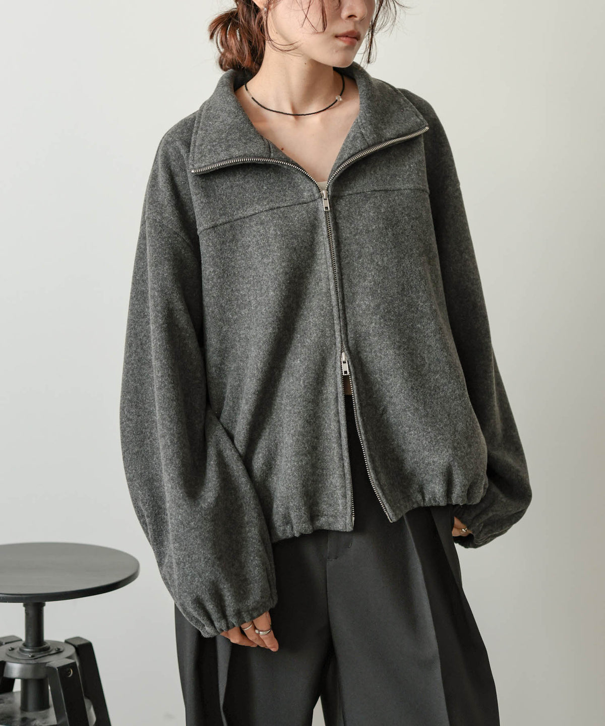 Ｗジップフリースブルゾン