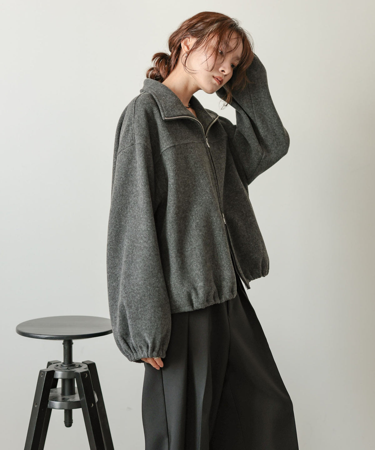 Ｗジップフリースブルゾン