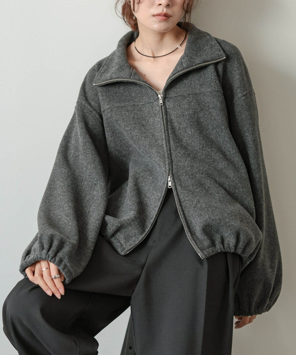 Ｗジップフリースブルゾン