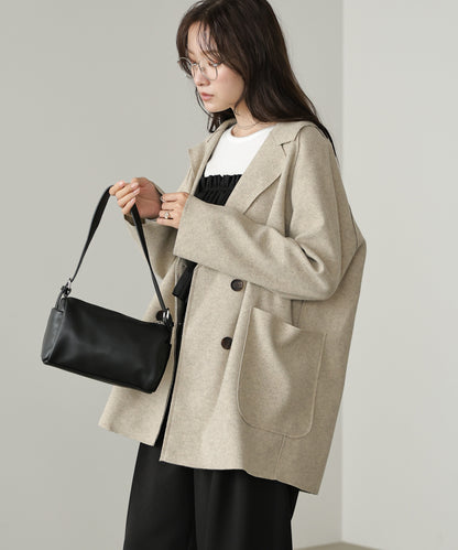 ウールライクテーラードダブルジャケット