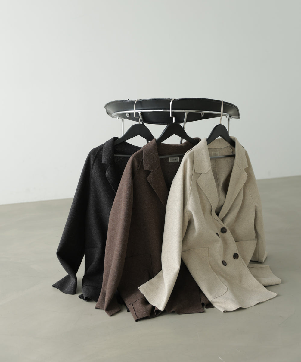 ウールライクテーラードダブルジャケット