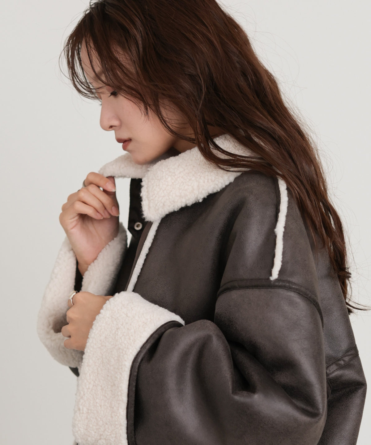 ◆◆発売前◆◆フェイクスエード×ボアボンディングムートンブルゾン[10/6発売]