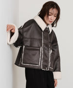 ◆◆発売前◆◆フェイクスエード×ボアボンディングムートンブルゾン[10/6発売]