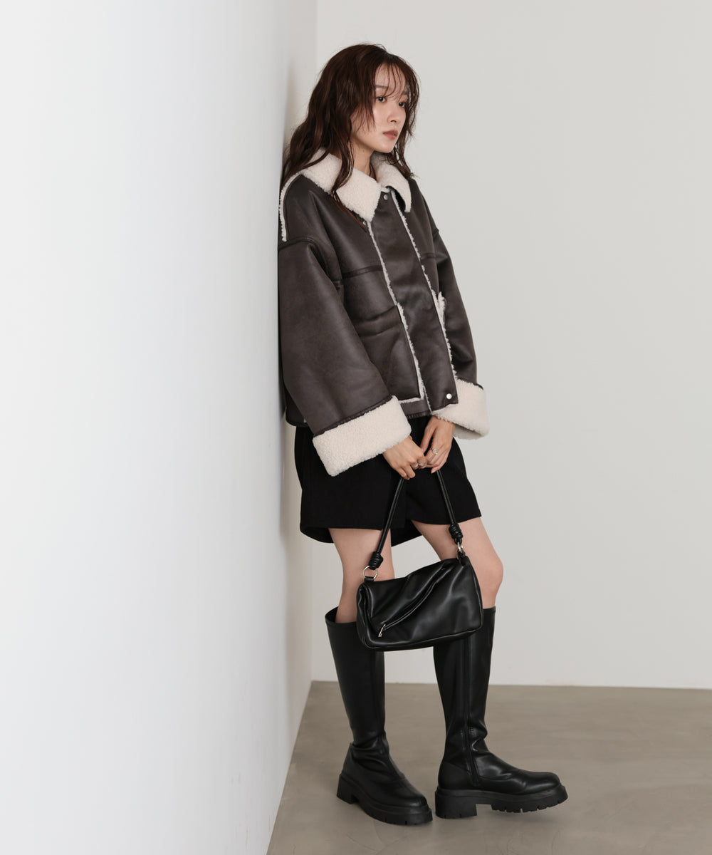 ◆◆発売前◆◆フェイクスエード×ボアボンディングムートンブルゾン[10/6発売]