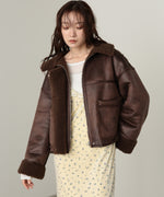 ◆◆発売前◆◆フェイクスエード×ボアボンディングムートンブルゾン[10/6発売]