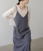 ◆発売前◆【セットアップ対応】刺繍バックリボンキャミワンピース