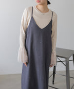 ◆発売前◆【セットアップ対応】刺繍バックリボンキャミワンピース