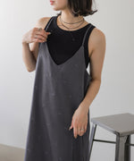 ◆発売前◆【セットアップ対応】刺繍バックリボンキャミワンピース