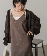 ◆発売前◆【セットアップ対応】刺繍バックリボンキャミワンピース