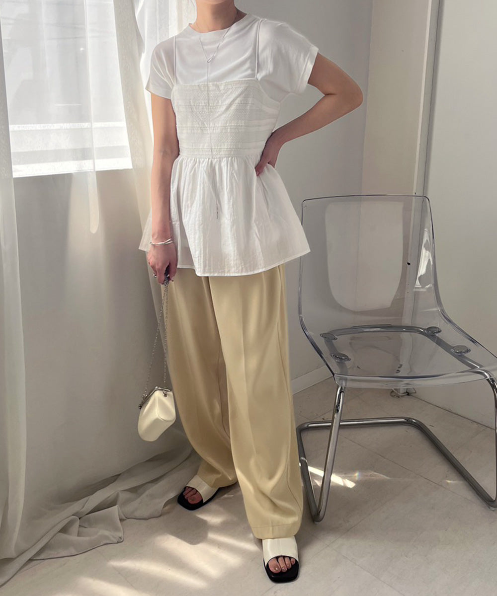 LACE SWITCHING FLARE CAMISOLE